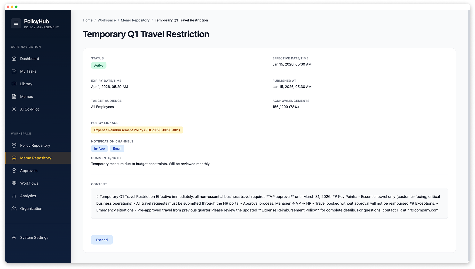 PolicyHub Platform Dashboard 3