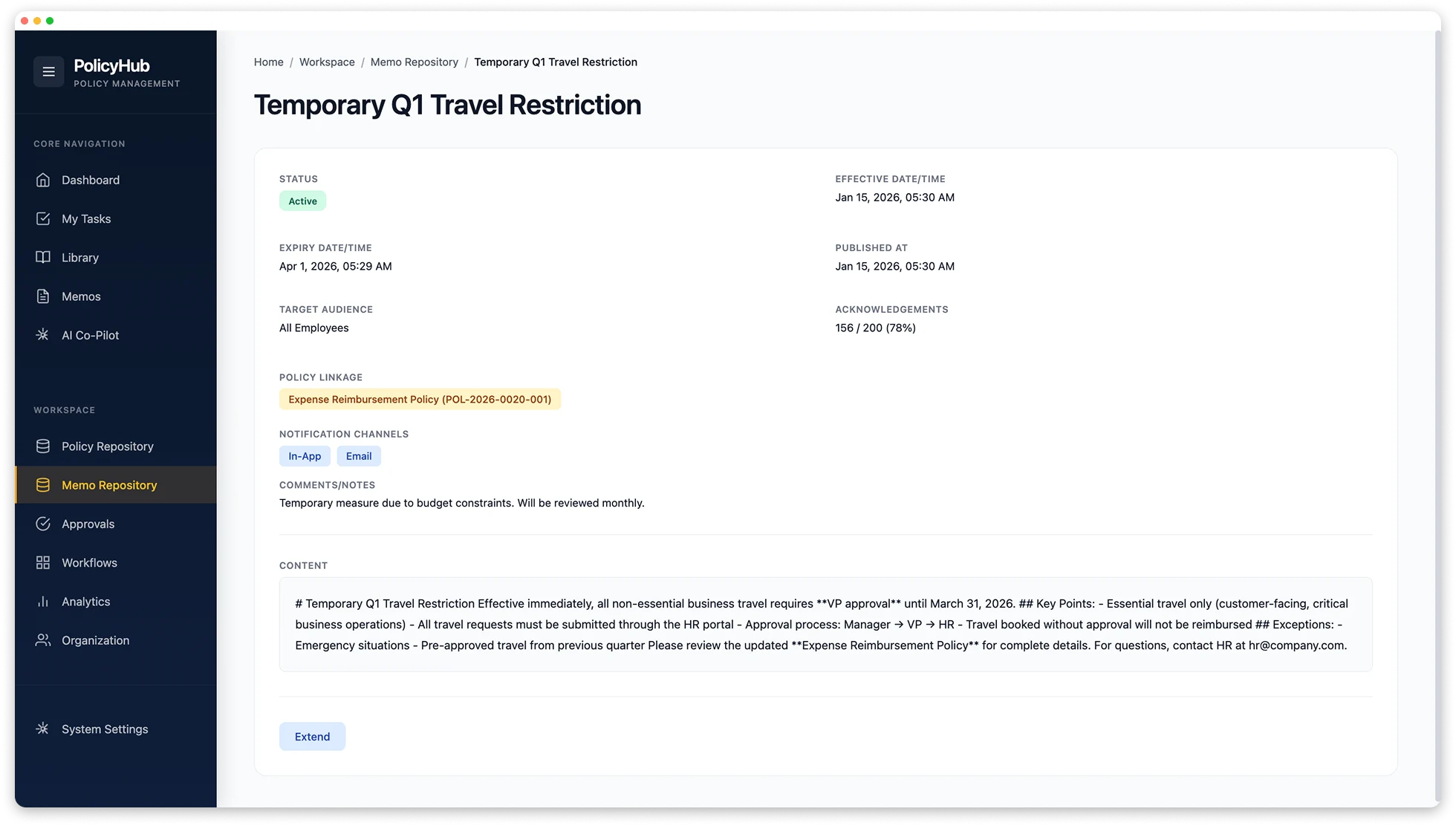 PolicyHub Platform Dashboard 3