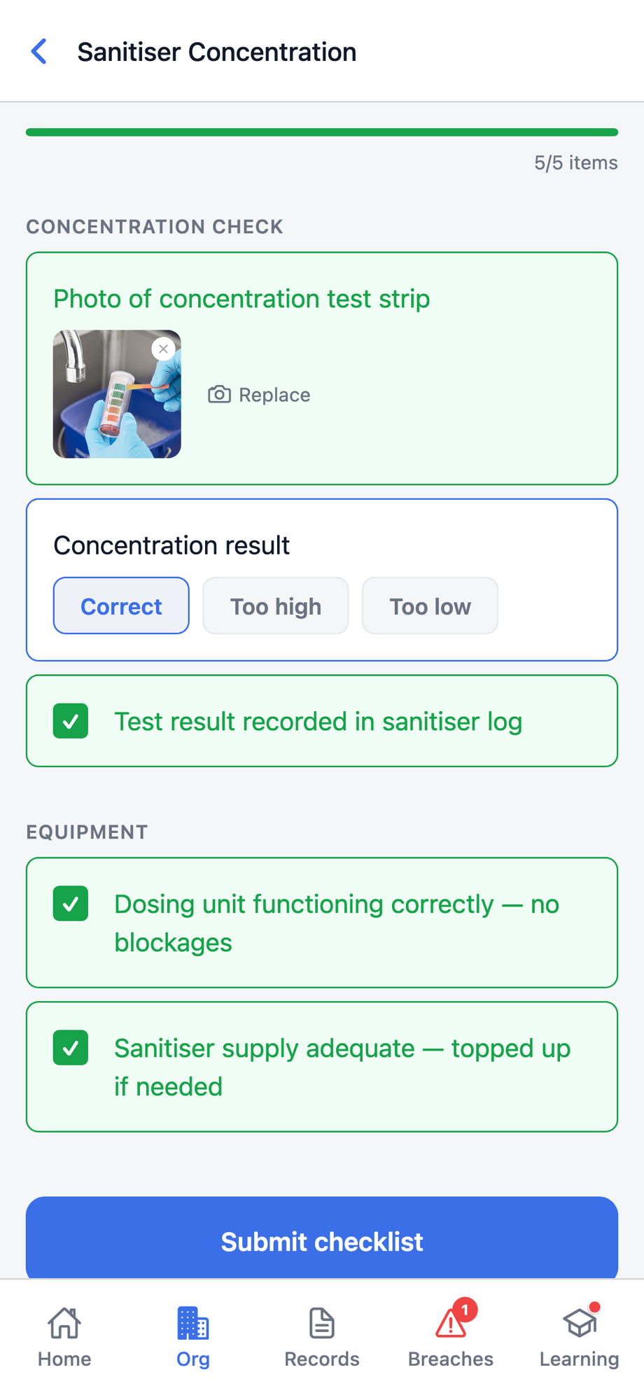 PRP checklist